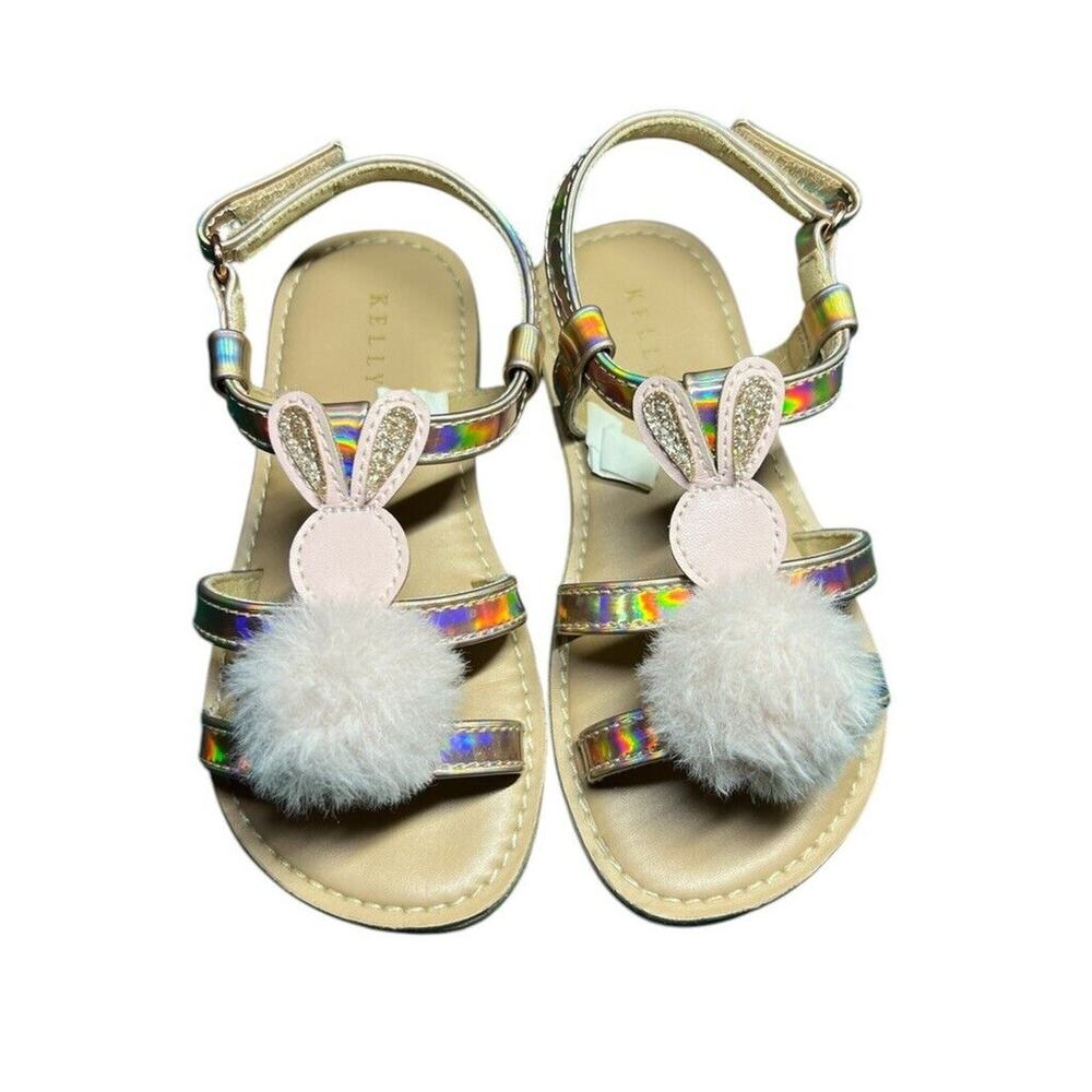 Kelly and Katie Girls Size 8 Gold Bunny Sandle